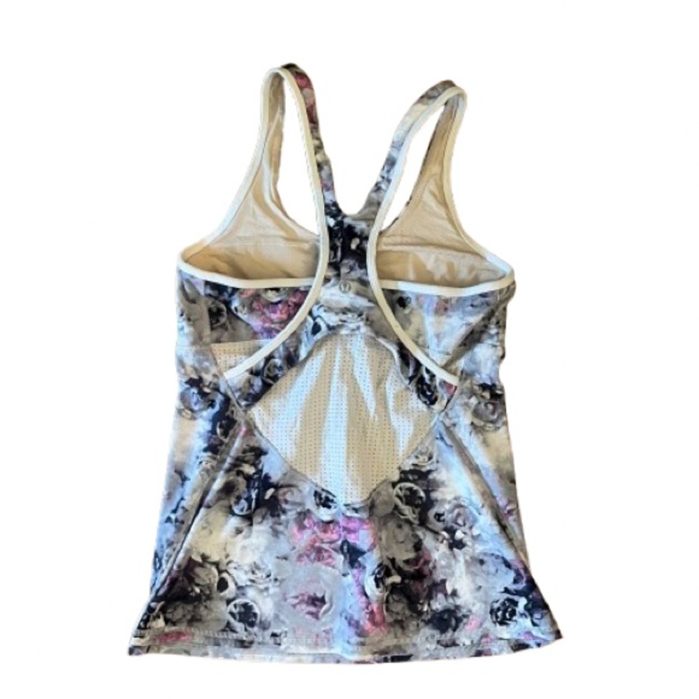 Lululemon Crossback Tank Moody Mirage White Deep Navy / White 8 - Picture 10 of 11